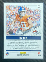 Bo Nix 2025 Score Throw Backs Series Mint Insert Card #6
