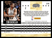 Tim Duncan 2011 2012 Hoops Series Mint Card #216
