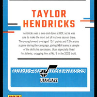 Taylor Hendricks 2023 2024 Donruss Rated Rookie Holo Green Laser Series Mint Card #208