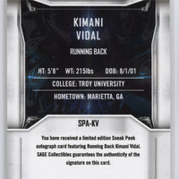 Kimani Vidal 2024 SAGE Sneak Peek ROOKIE Autograph Card ##SPA-KV