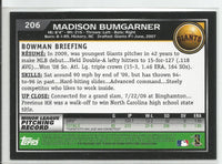 Madison Bumgarner 2010 Bowman Gold Series Mint Rookie Card #206
