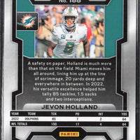 Jevon Holland 2023 Panini Prizm Red White and Blue Prizm Card #188