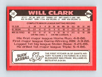 Will Clark 1986 Topps Traded Series Mint Rookie Card #24T
