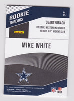 Mike White 2018 Donruss Rookie Threads Jersey Series Mint Card #35
