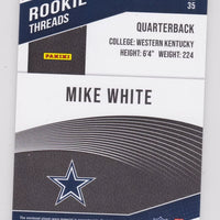 Mike White 2018 Donruss Rookie Threads Jersey Series Mint Card #35