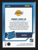 Bronny James Jr 2024 2025 Panini Donruss Rated Rookie Series Mint Card #243
