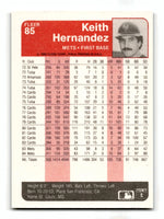 Keith Hernandez 1985 Fleer Series Mint Card #85
