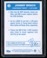 Johnny Bench 2012 Topps Archives 1977 Cloth Sticker Series Mint Card #77C-JB
