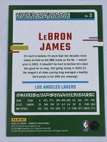 LeBron James 2023 2024 Panini Donruss Green Laser Series Mint Card #2
