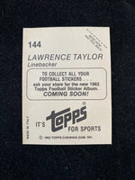 Lawrence Taylor 1982 Topps Sticker Gold All-Pro Mint Rookie Card #144
