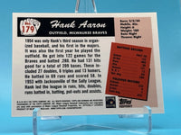 Hank Aaron 2013 Bowman Blue Sapphire Refractor Rookie Reprint Series Mint Card #179
