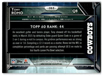 Tony Romo 2015 Topps Series Mint Card #382
