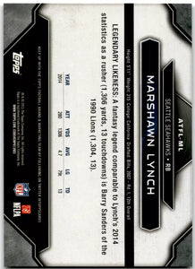 Marshawn Lynch 2015 Topps All Time Fantasy Legends Series Mint Card #ATFL-ML