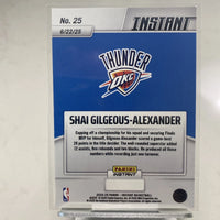 Shai Gilgeous-Alexander 2025 Panini Instant NBA Champions Series Mint Card #25
