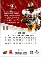 Frank Gore 2008 SP Authentic Series Mint Card #97
