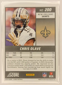 Chris Olave 2024 Panini Score Lava Series Mint Card #200