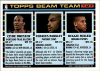 Reggie Miller / Charles Barkley / Clyde Drexler 1992 1993 Topps Beam Team Series Mint Card #1
