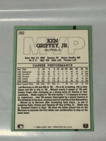 Ken Griffey 1991 Donruss Leaf MVP ERROR Card - No Dot after "INC" Series Mint Card #392
