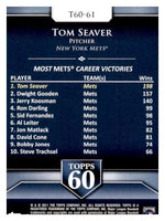 Tom Seaver 2011 Topps 60 Series Mint Card #T60-61
