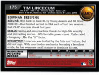 Tim Lincecum 2010 Bowman Gold Series Mint Card #175
