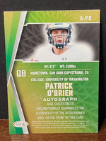 Patrick O'Brien 2022 SAGE Rookie Autograph Series Mint Card #A-PO

