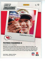Patrick Mahomes 2024 Panini Donruss Best of Instant Series Mint Card #12
