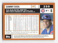 Sammy Sosa 2002 Topps Series Mint Card #250
