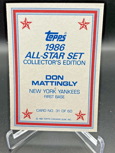 1986 Topps All-Star Collector's Edition Complete Set