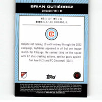 Brian Gutierrez 2023 Topps MLS Pitch Prodigies Icy Black Foil Series Mint Card #18