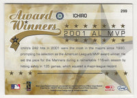Ichiro Suzuki 2002 Leaf Rookies & Stars Award Winners Series Mint Card #300

