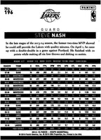 Steve Nash 2014 2015 Hoops Series Mint Card #196
