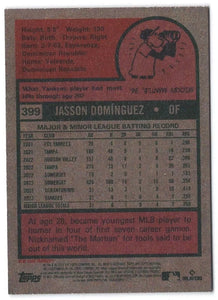 Jasson Dominguez 2024 Topps Heritage Mint Card #399