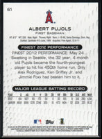 Albert Pujols 2013 Topps Finest Series Mint Card #61
