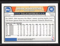 Dirk Nowitzki 2008 2009 Topps Series Mint Card #41
