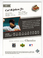 Cal Ripken Jr. 2005 Upper Deck Classics Series Mint Card #17

