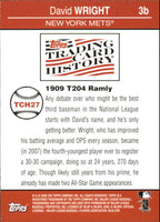 David Wright 2008 Topps Baseball Trading Card History Insert Card #TCH27
