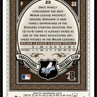 Clayton Kershaw 2009 SP Legendary Cuts Series Mint Card #22