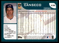 Jose Canseco 2001 Topps Series Mint Card  #636
