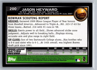 Jason Heyward 2010 Bowman Series Mint Rookie Card #200
