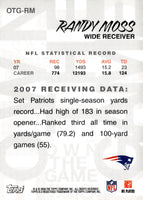 Randy Moss 2008 Topps Own The Game Series Mint Card #OTG-RM
