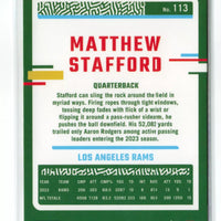 Matthew Stafford 2023 Panini Donruss Optic Series Mint Card #113