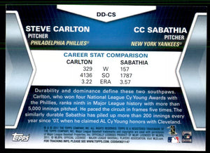 Steve Carlton and CC Sabathia 2011 Topps Diamond Duos Series Mint Card  #DD-CS