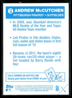 Andrew McCutchen 2012 Topps Archives 1977 Cloth Sticker Series Mint Card #77C-AM
