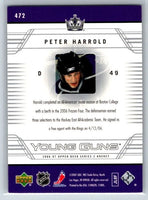 Peter Harrold 2006 2007 Upper Deck Young Guns Series Mint Card #472
