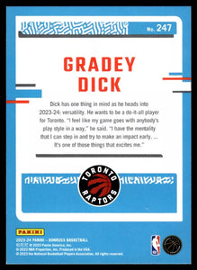 Gradey Dick 2023 2024 Donruss Rated Rookie Series Mint Card #247