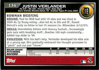 Justin Verlander 2010 Bowman Gold Series Mint Card #134
