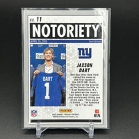 Jaxson Dart 2025 Mosaic Notoriety Series Mint Rookie Card #11
