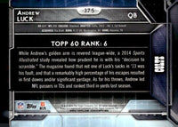 Andrew Luck 2015 Topps Topp 60 Series Mint Card #375
