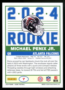 Michael Penix Jr 2024 Panini Score 1989 Throwback Series Mint Rookie Card #7