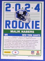 Malik Nabers 2024 Panini Score 1989 Throwback Series Mint Rookie Card #5
